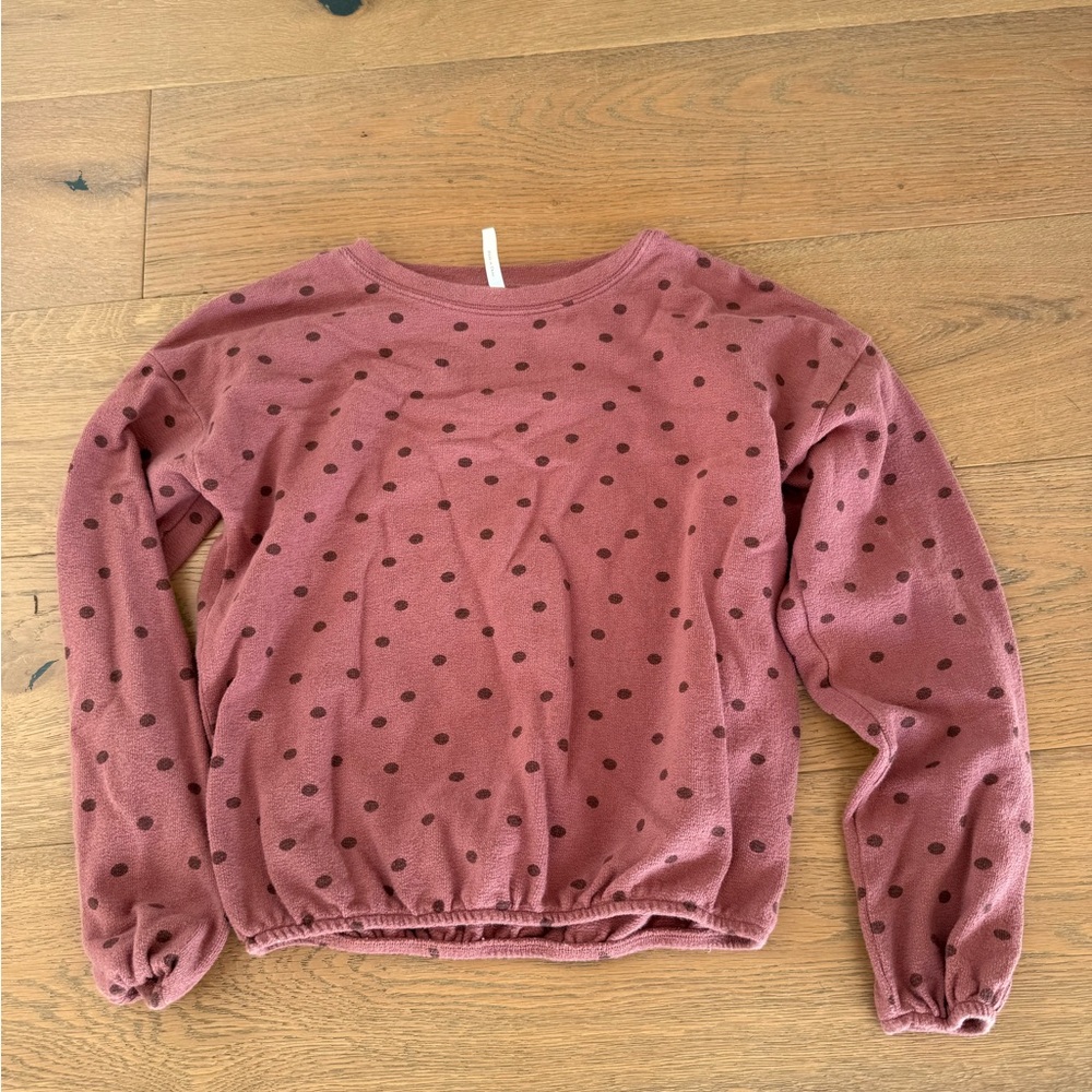 Rylee and Cru polka Dot Long Sleeve Top 10/12